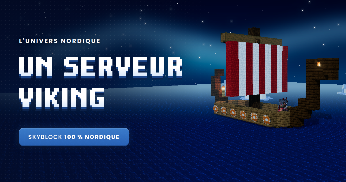 Serveur Minecraft viking : grades, camps et boss nordiques